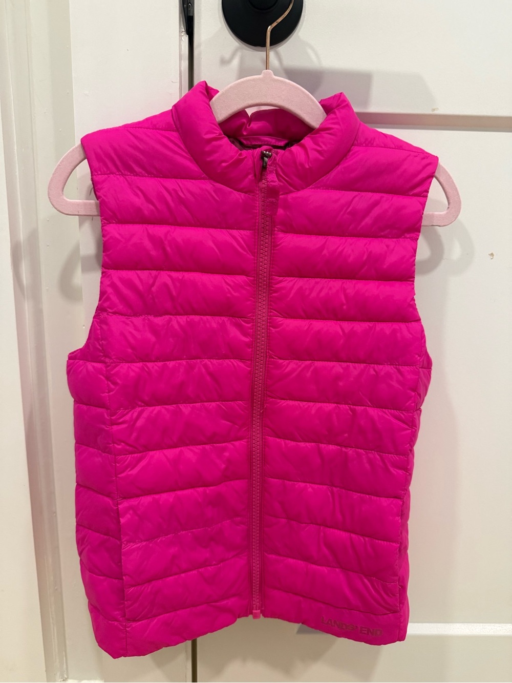 Lands' End Girls' Hot Pink Quilted Puffer Vest